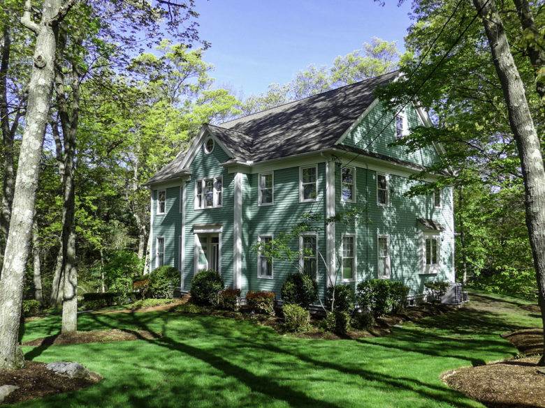 Freshly painted siding, trim, doors and deck in Lexington, MA
