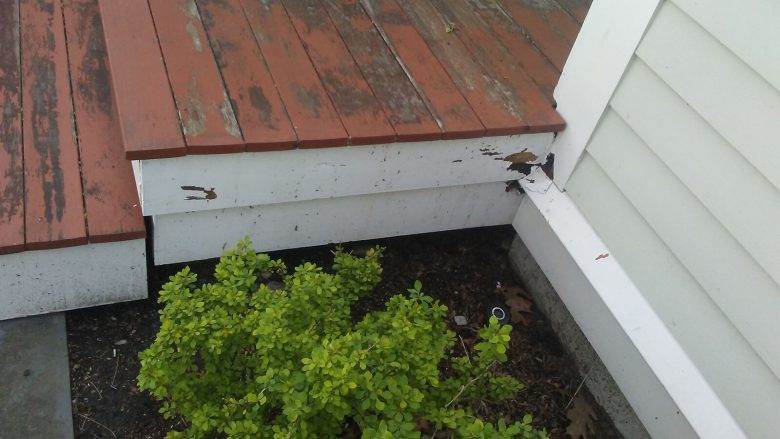 Deteriorating deck in Lexington, MA