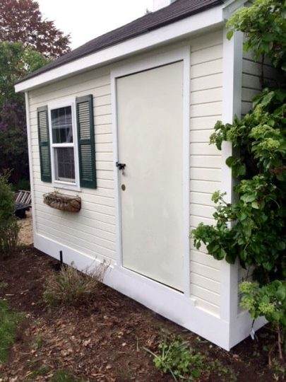 Exterior Shed Painting After in Wellesley, MA