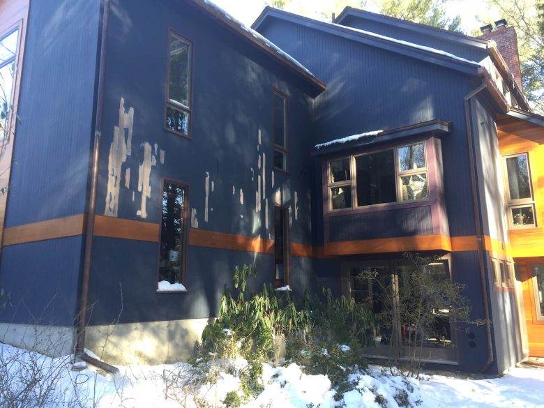 Exterior repairs Before in Lincoln, MA
