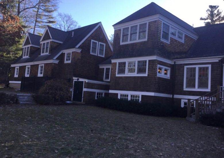 Natural Shingle Siding Before in Weston, MA