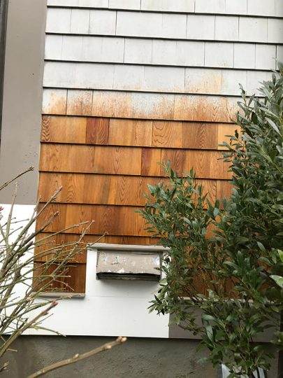 Siding Refinishing Progress in Lincoln, MA
