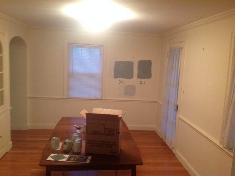 Dining Room Painting Before in Arlington, MA