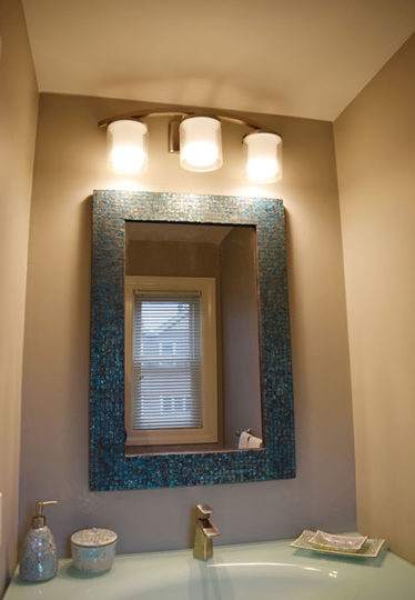 New vanity and mosiac mirror in Watertown, Ma