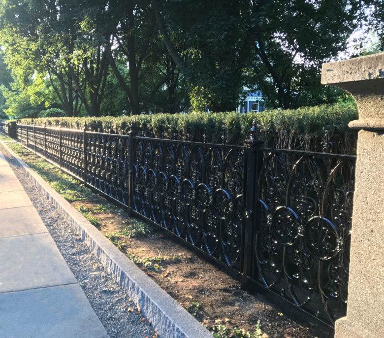 Fence Painting After in Newton Center, MA