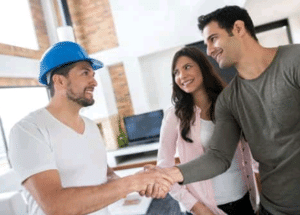 Expert salesperson helps with at-home estimate.
