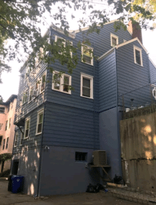 Painters complete exterior paint job to customer’s satisfaction.