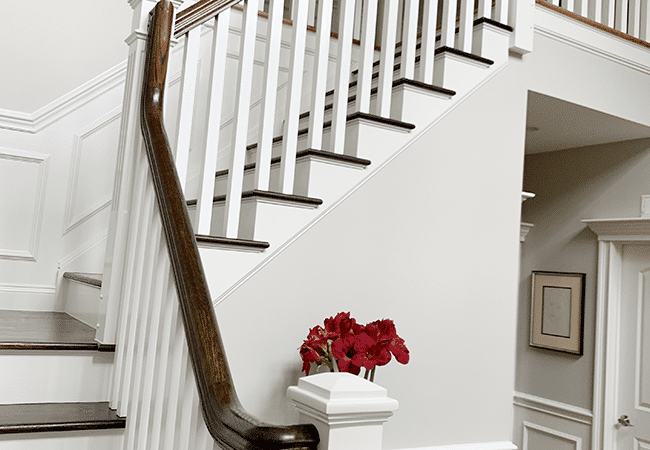 Newly Painted Home Stairway