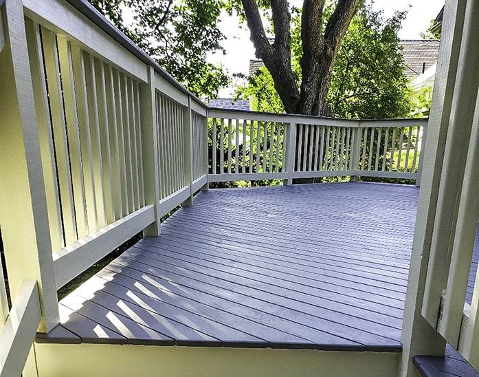 Marine Gray Timbertech Composite railing and painted decking