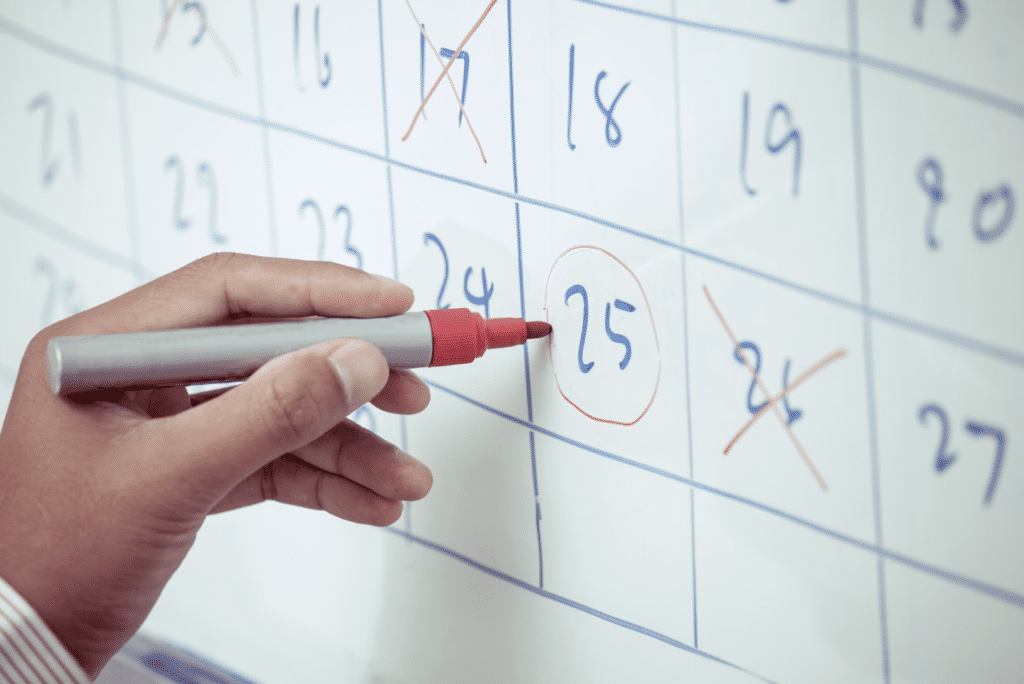 whiteboard calendar