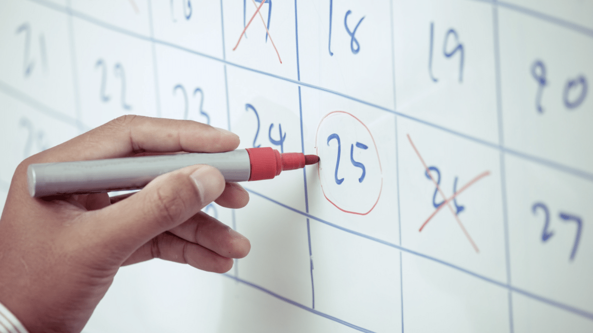 whiteboard calendar