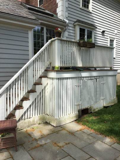 Before Deck Rebuild in Wellesley, MA