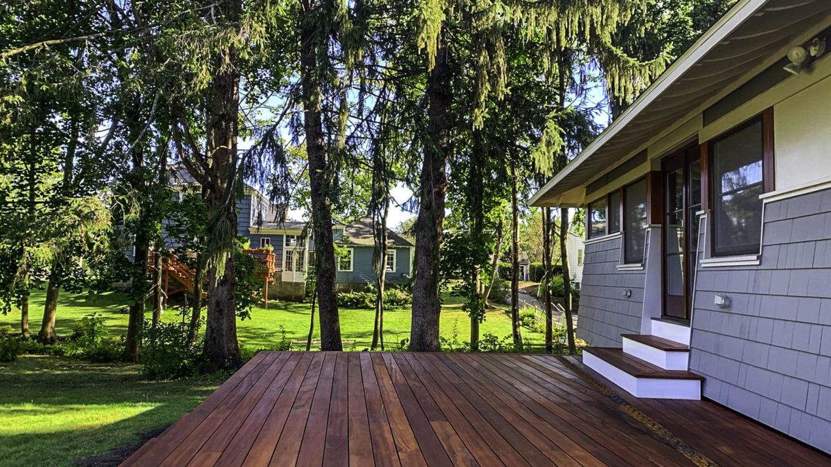 Tigerwood Wood Deck in Concord, MA