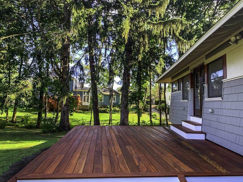 Tigerwood Wood Deck in Concord, MA