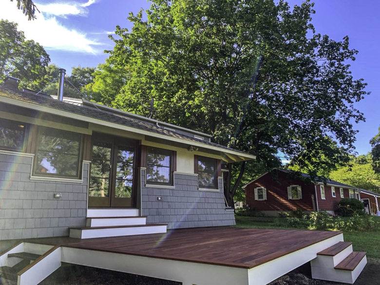 Tigerwood Wood Deck in Concord, MA