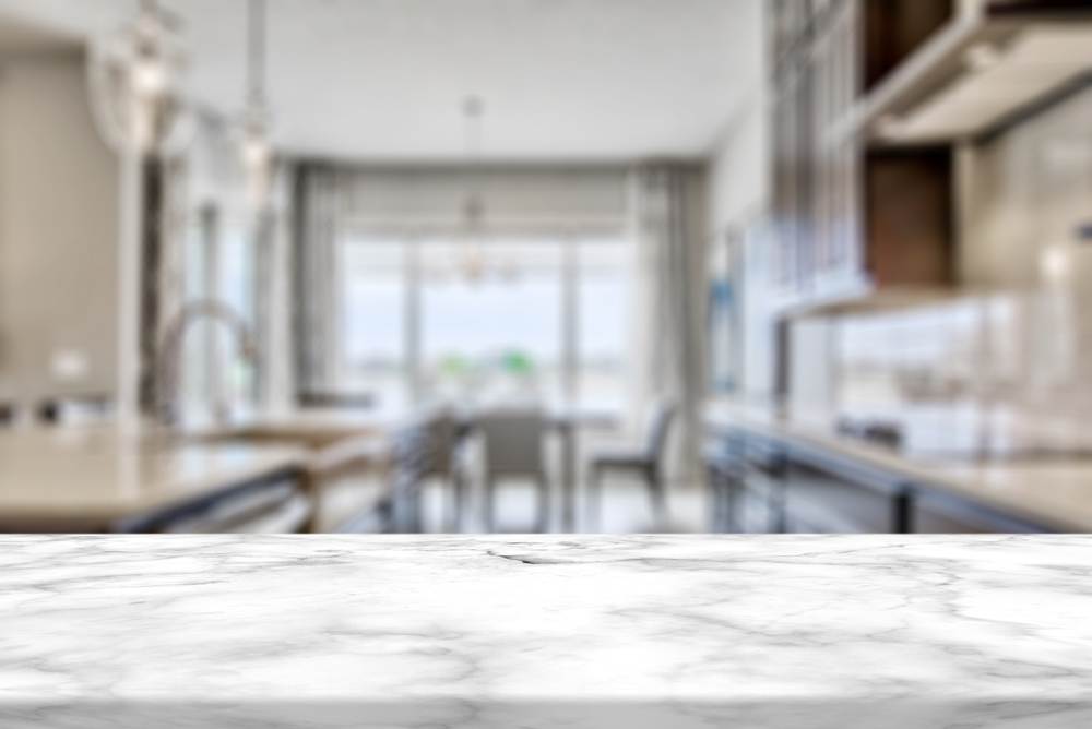 Marble Counter in New Kitchen
